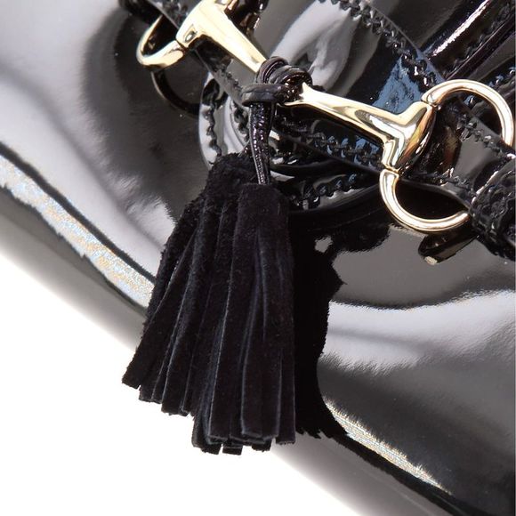 Gucci Emily Chain Flap Bag Patent Small Black - Picture 8 of 9